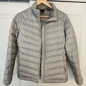 Marmot Women's Silver Puffer Jacket 700-Fill - Sz L